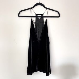 Cami NYC Black Velvet Cami Top